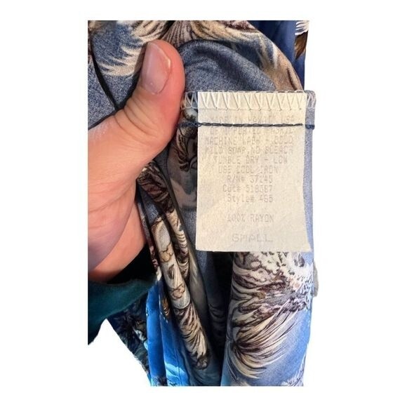 Hilo‎ Hattie Blue Hawaii Blue Small maxi dress Gown Party Boho Vacation Beach - Picture 5 of 10